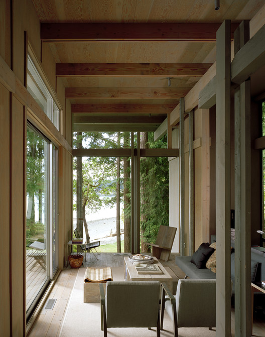 Cabin at Longbranch / Olson Kundig - Sofa, Windows, Beam, Chair