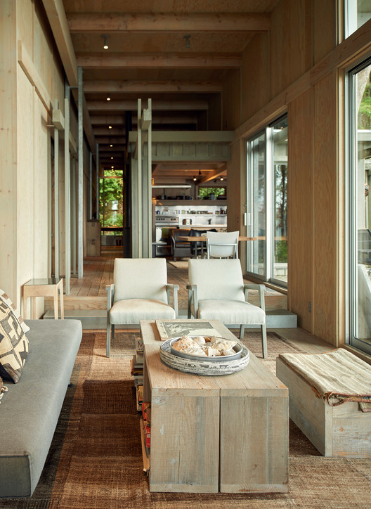 Cabin at Longbranch / Olson Kundig - Table, Sofa, Beam, Windows, Chair