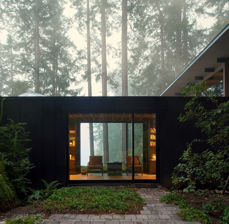 Cabin at Longbranch / Olson Kundig - Windows, Door, Facade, Garden, Forest