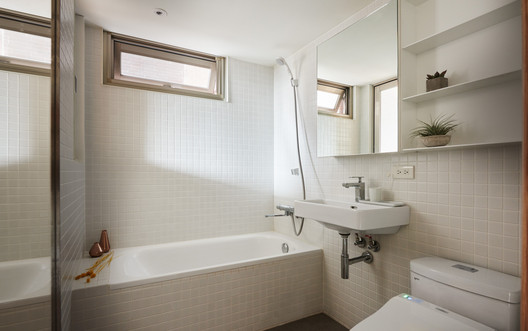 22m2 Apartment in Taiwan  / A Little Design - Interior Photography, Bathroom, Bathtub, Sink