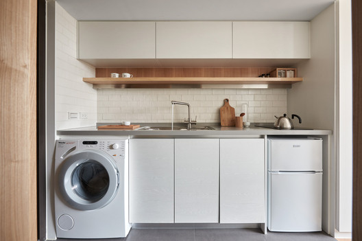 22m2 Apartment in Taiwan  / A Little Design - Interior Photography, Kitchen, Sink, Countertop