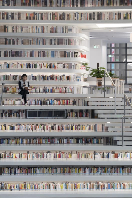 Tianjin Binhai Library / MVRDV + Tianjin Urban Planning and Design Institute - Shelving, Facade