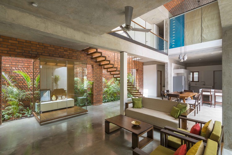 Brick House / Architecture Paradigm - Interior Photography, Table, Sofa, Chair