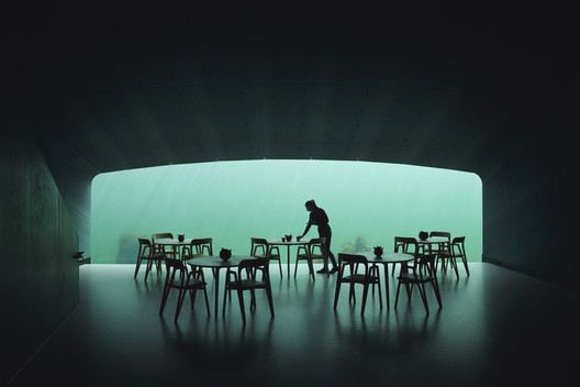 Under / Snøhetta - Interior Photography, Dining room, Table, Chair