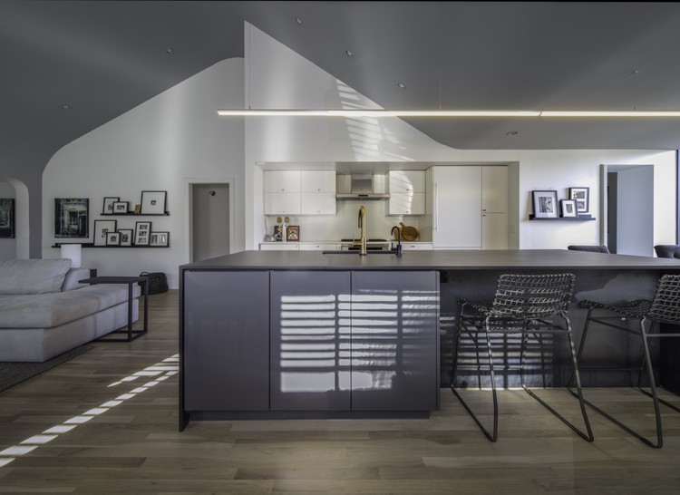 Escobar Renovation / Chen + Suchart Studio - Sofa, Table, Chair, Windows, Countertop, Beam, Handrail