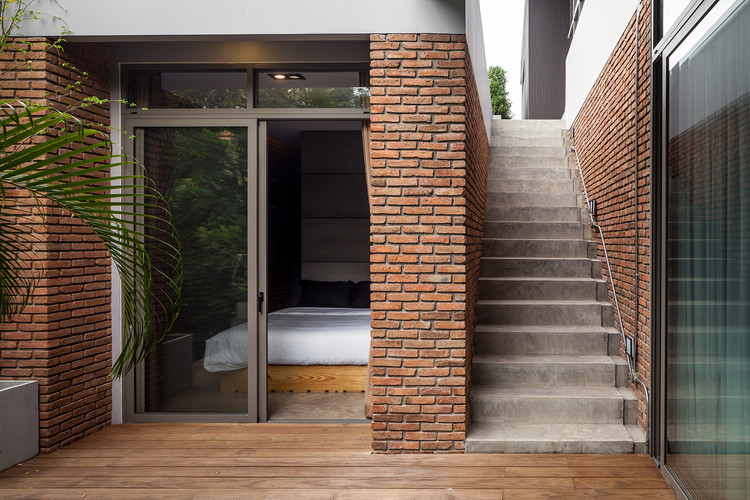 Two Houses at Nichada / Alkhemist Architects - Brick, Facade, Handrail, Column