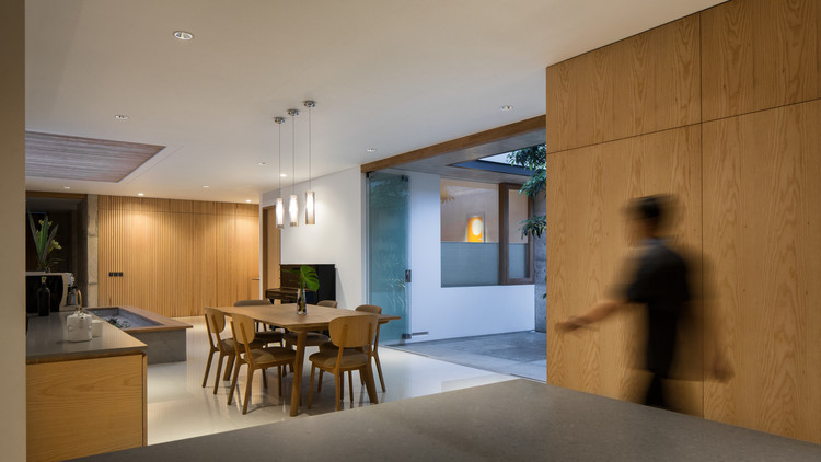 Hikari House / Pranala Associates - Table, Wood, Chair, Lighting, Beam