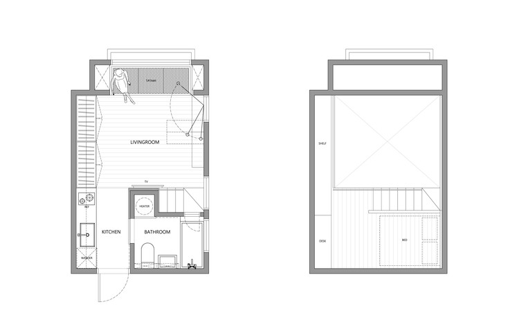 22m2 Apartment in Taiwan  / A Little Design - Image 22 of 22