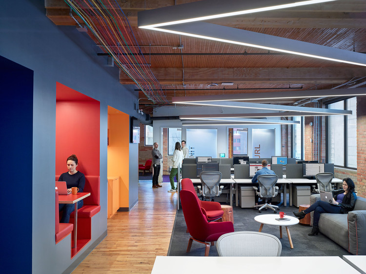 Slack Toronto Office / Dubbeldam Architecture + Design - Interior Photography, Offices Interiors, Table, Chair