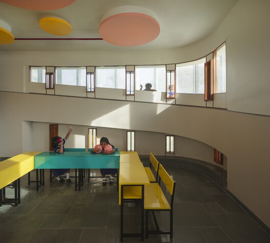 Garden School / JDAP - Interior Photography, Dining room, Windows, Chair
