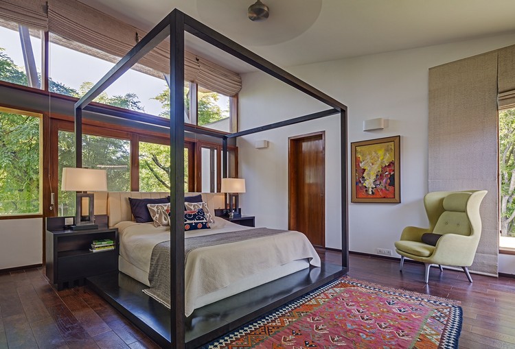 Krishnan House / Khosla Associates - Windows, Wood, Bed, Beam, Chair, Bedroom