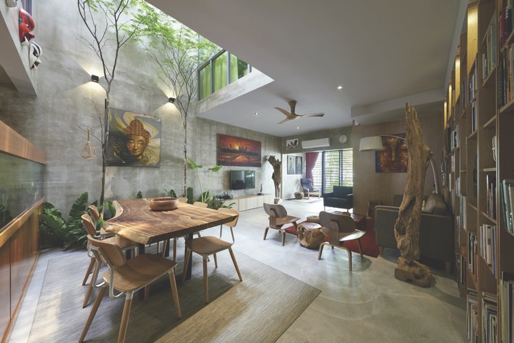 Terrace House Renovation / O2 Design Atelier - Table, Sofa, Chair, Beam