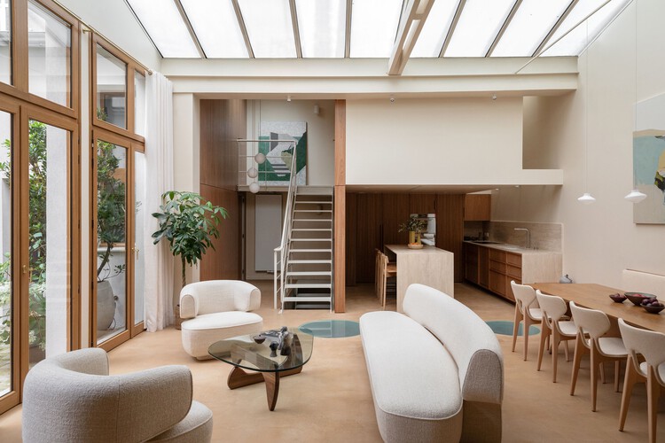 Richard Lenoir House and Garden / Florquin Studio - Interior Photography, Renovation, Table, Lighting, Chair